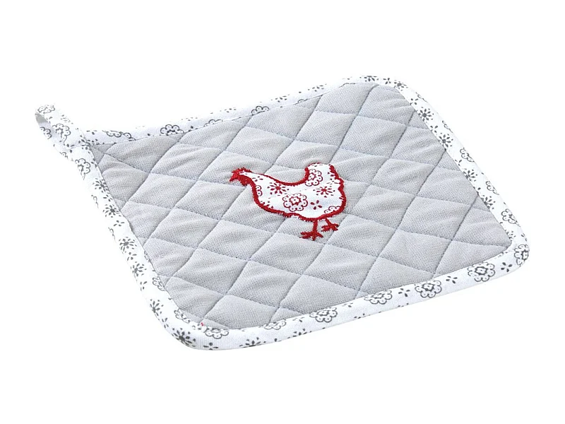 Topflappen aus Baumwolle und Leinen Henne