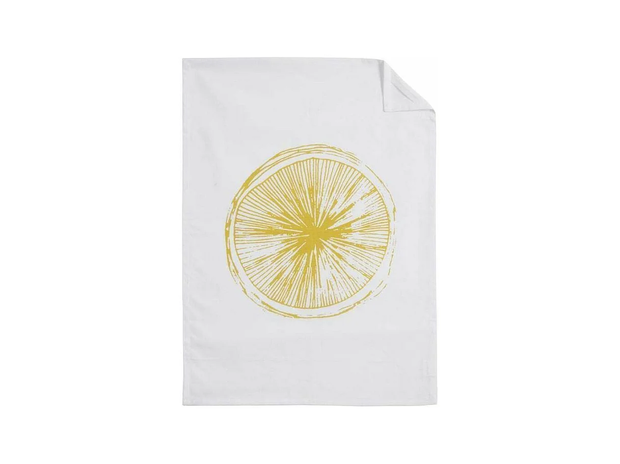 Torchon de cuisine en coton Citron (Lot de 2)
