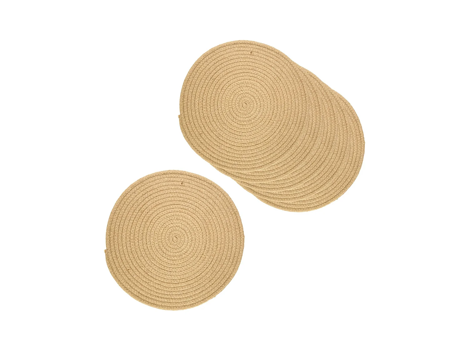 Tovaglietta rotonda in juta naturale (set da 6)