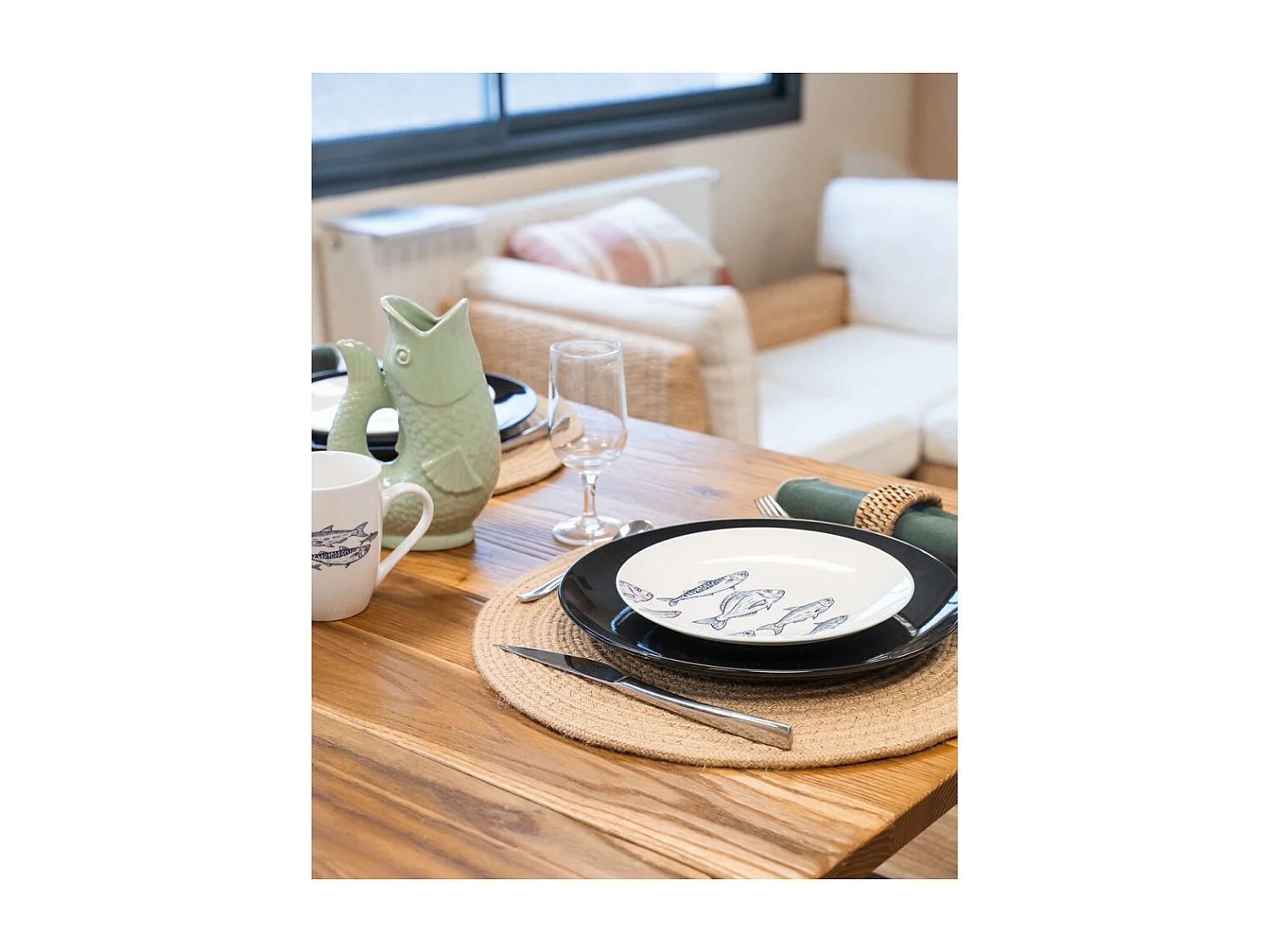 Tovaglietta rotonda in juta naturale (set da 6)