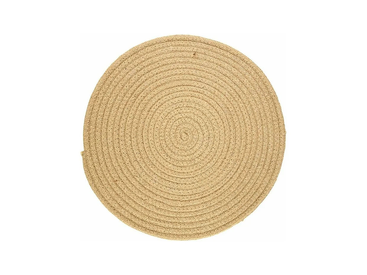 Tovaglietta rotonda in juta naturale (set da 6)
