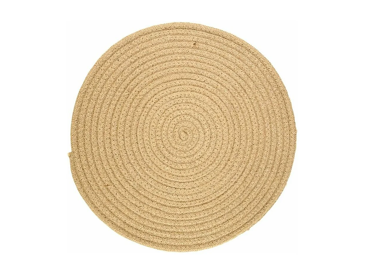 Tovaglietta rotonda in juta naturale (set da 6)