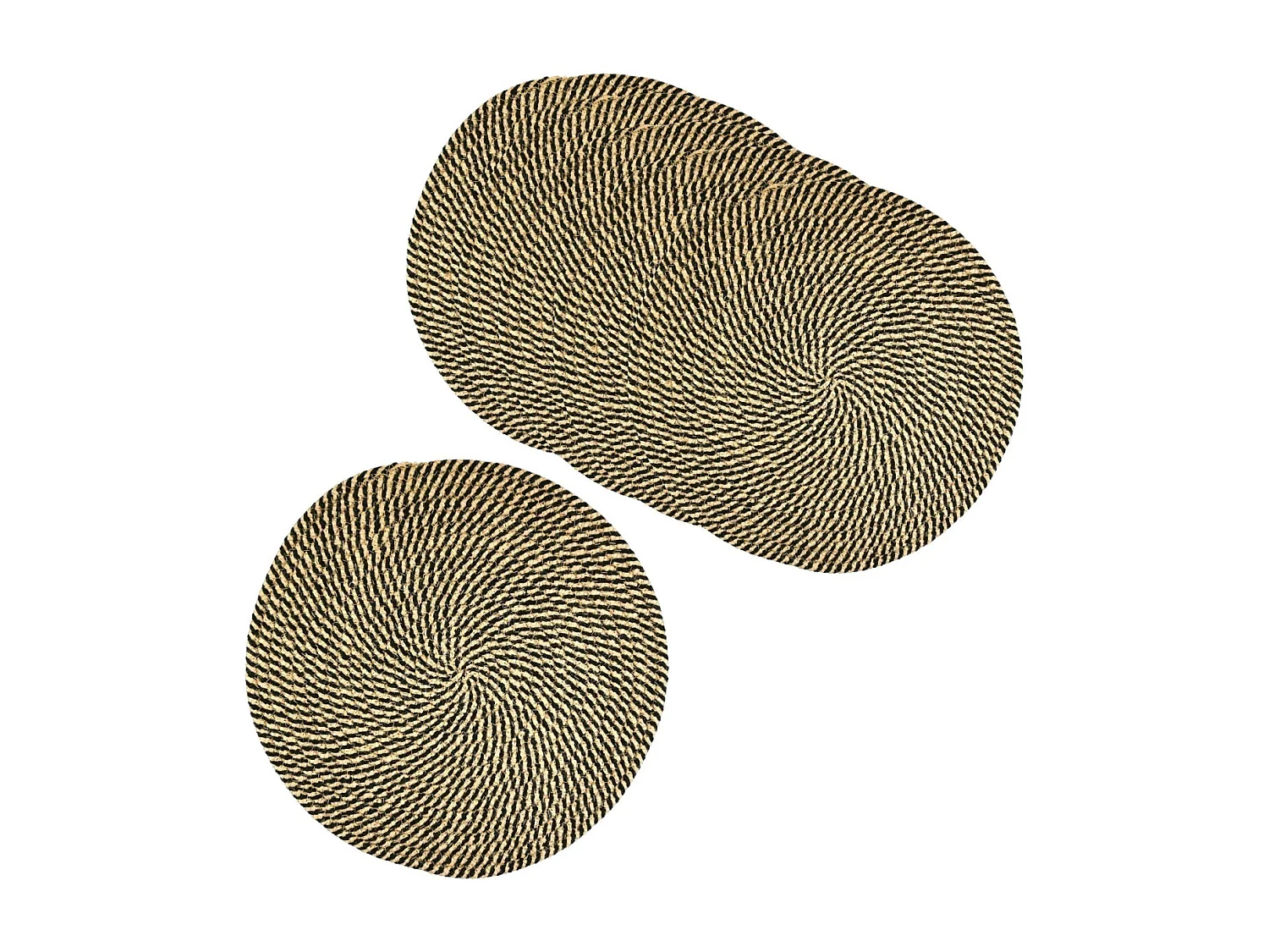 Set de table rond en jute naturelle (Lot de 6)