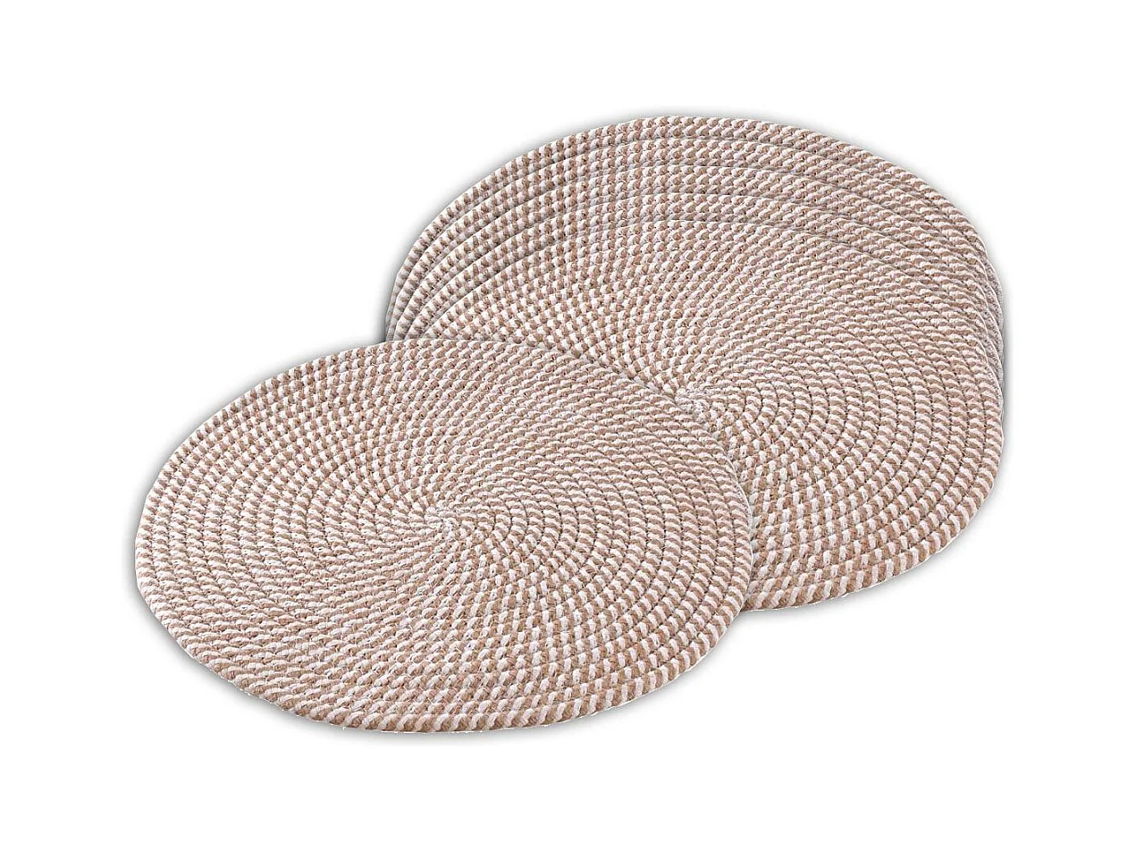 Set de table rond en jute (Lot de 6)
