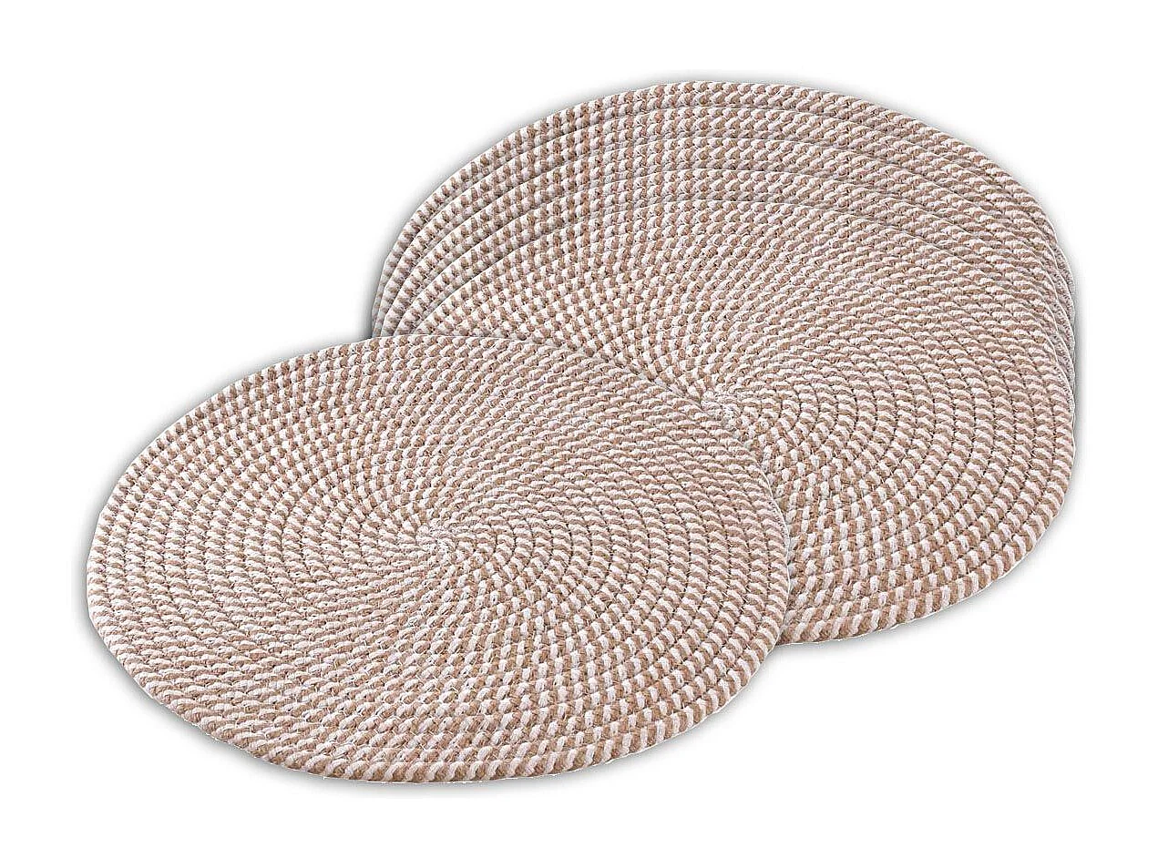 Rundes Tischset aus Jute (6er-Pack)