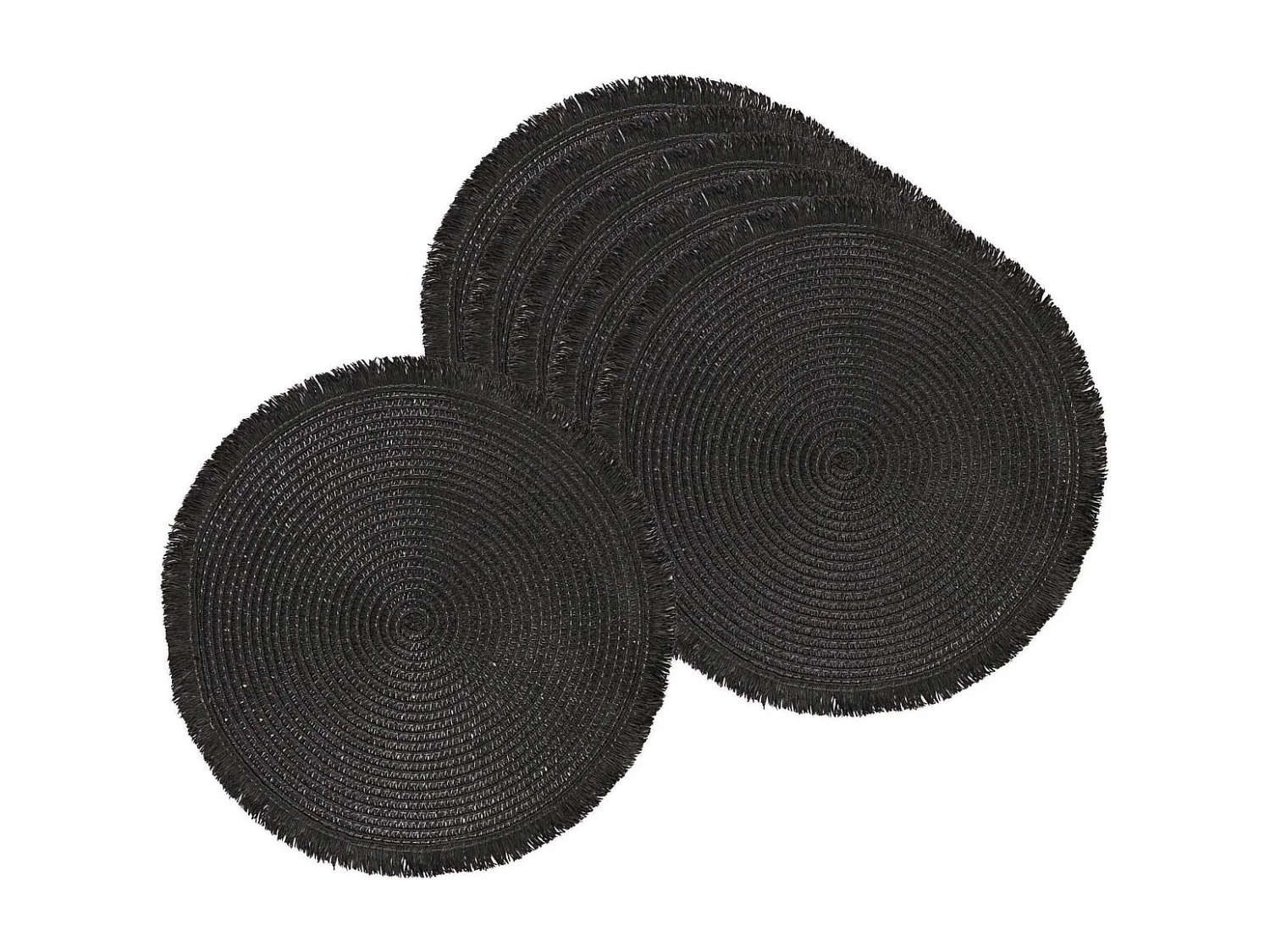 Rundes Tischset mit Fransen 38 cm