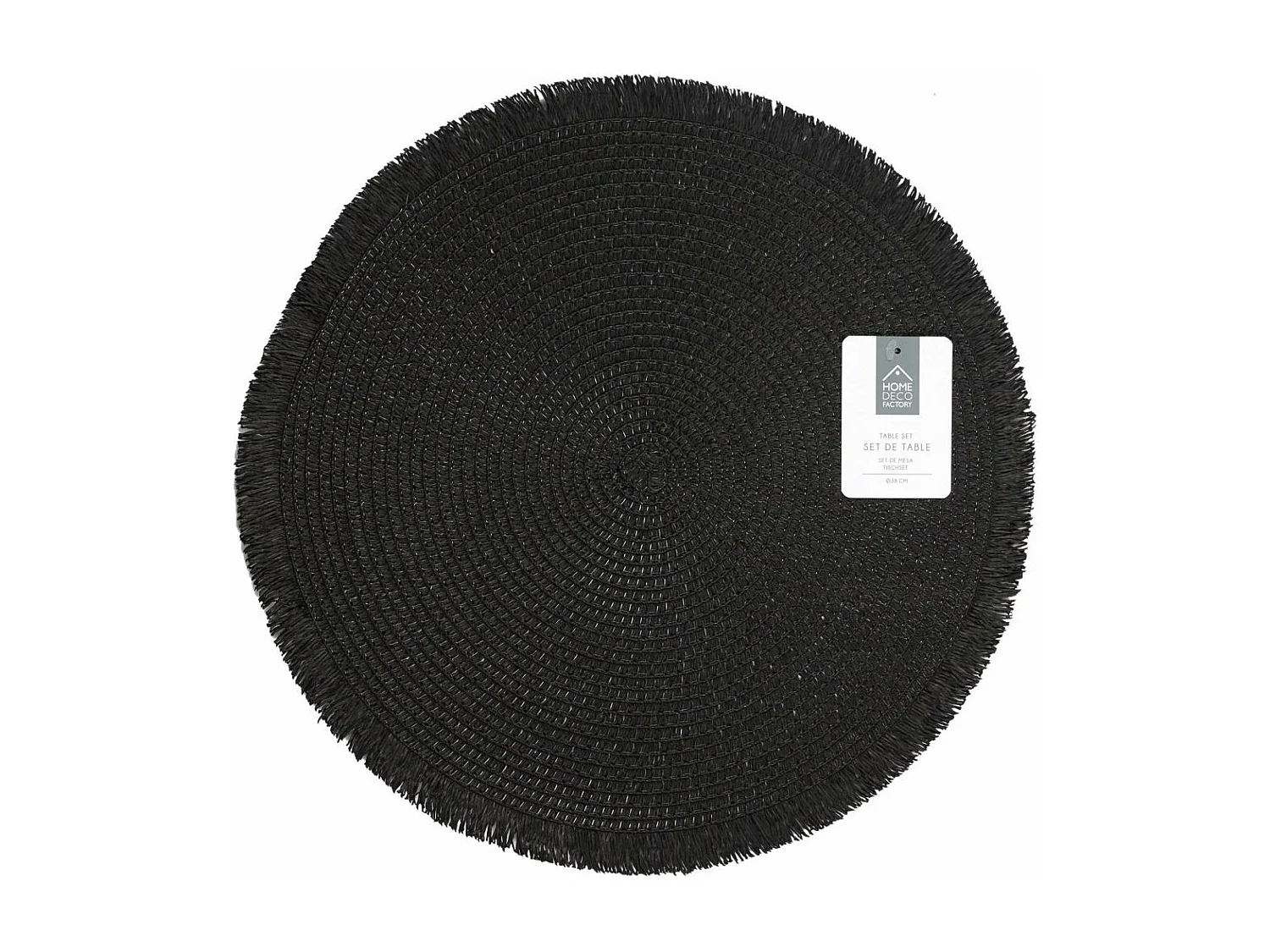 Rundes Tischset mit Fransen 38 cm