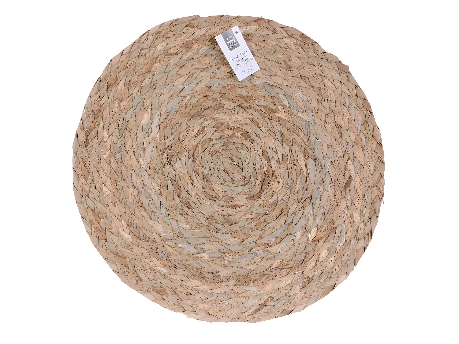 Set de Table Tressé "Jonc de Mer" 38cm Naturel