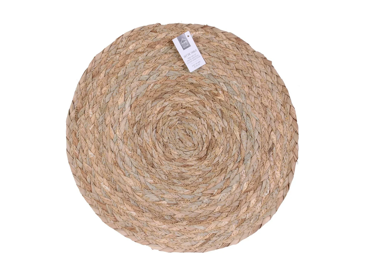 Set de Table Tressé "Jonc de Mer" 38cm Naturel