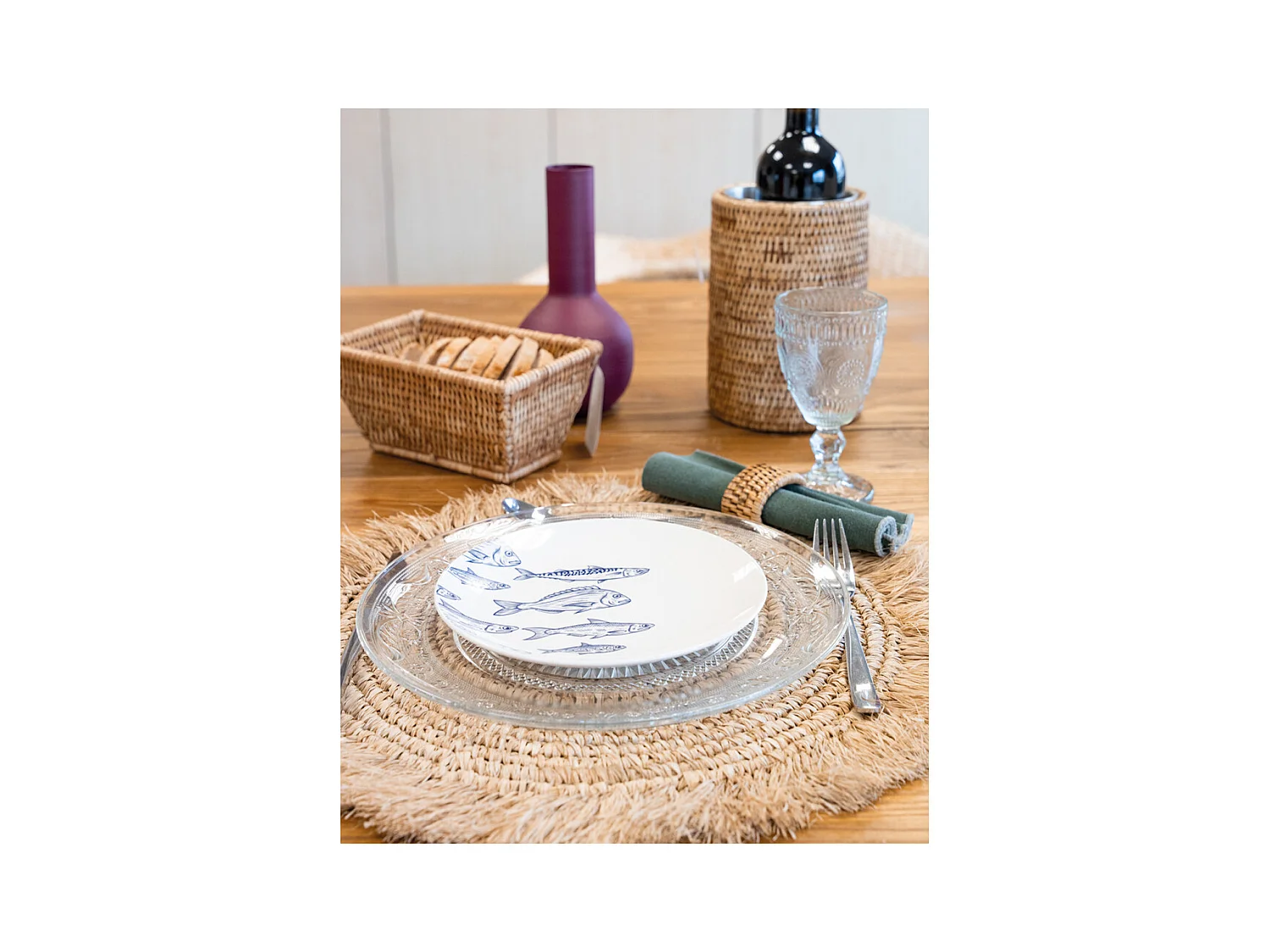 Tischset aus Raphiabast (6-stück)