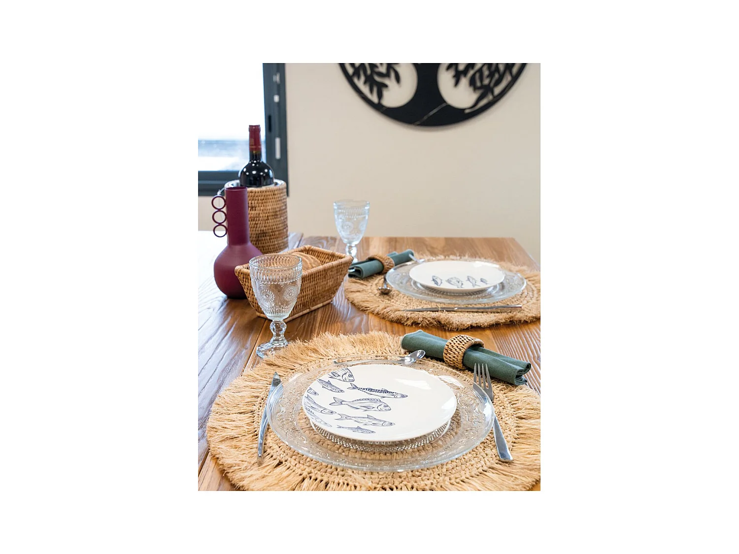 Tischset aus Raphiabast (6-stück)