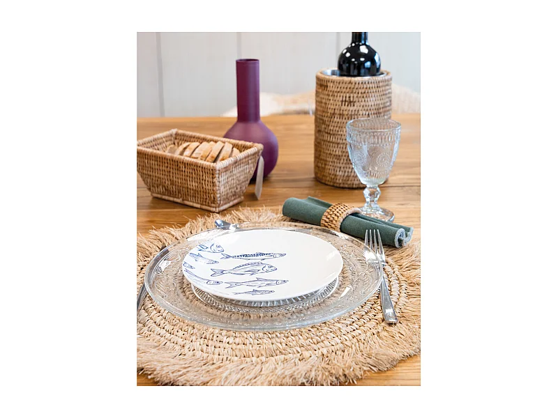 Tovaglietta in rafia (set di 6) rotonda