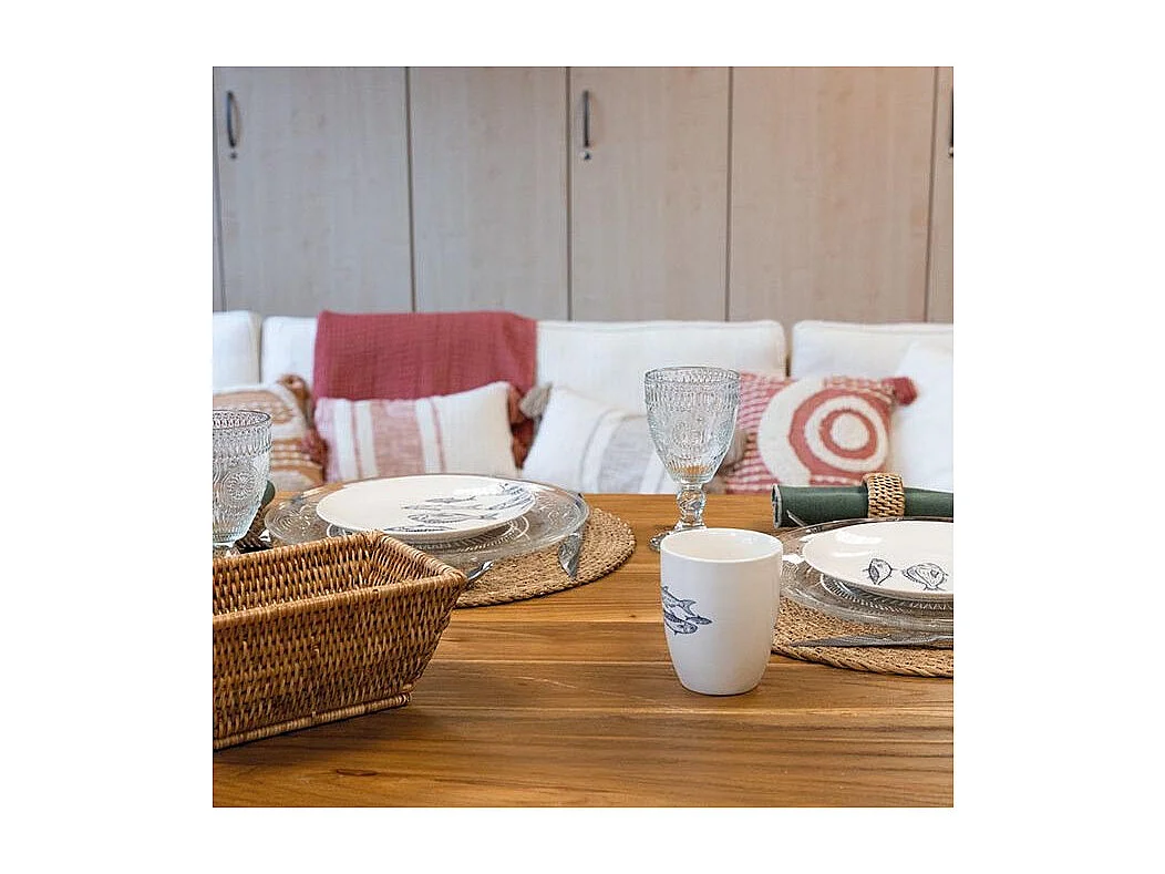 Set de table ronds en jonc naturel Zoho (Lot de 6)