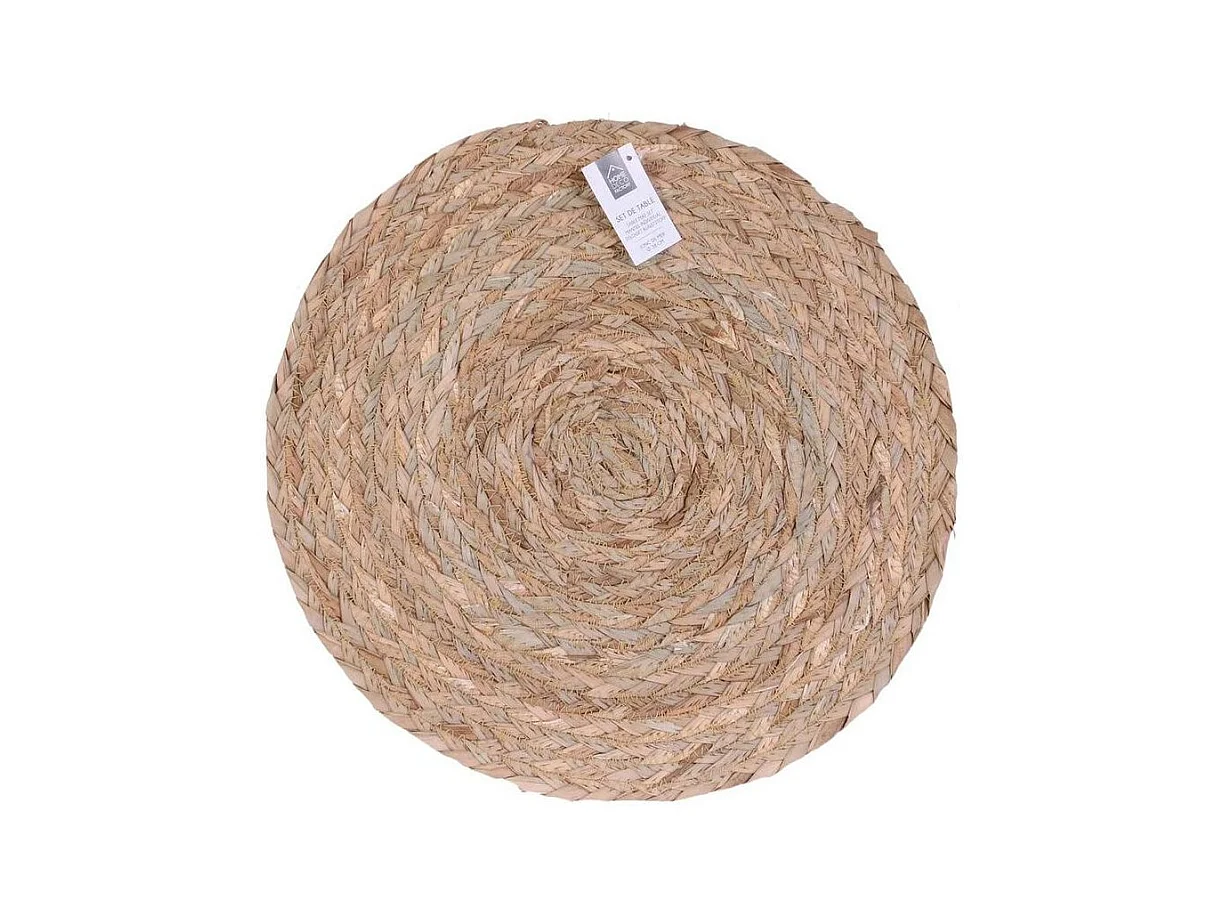 Set de table en jonc de mer tressé Lot de 6