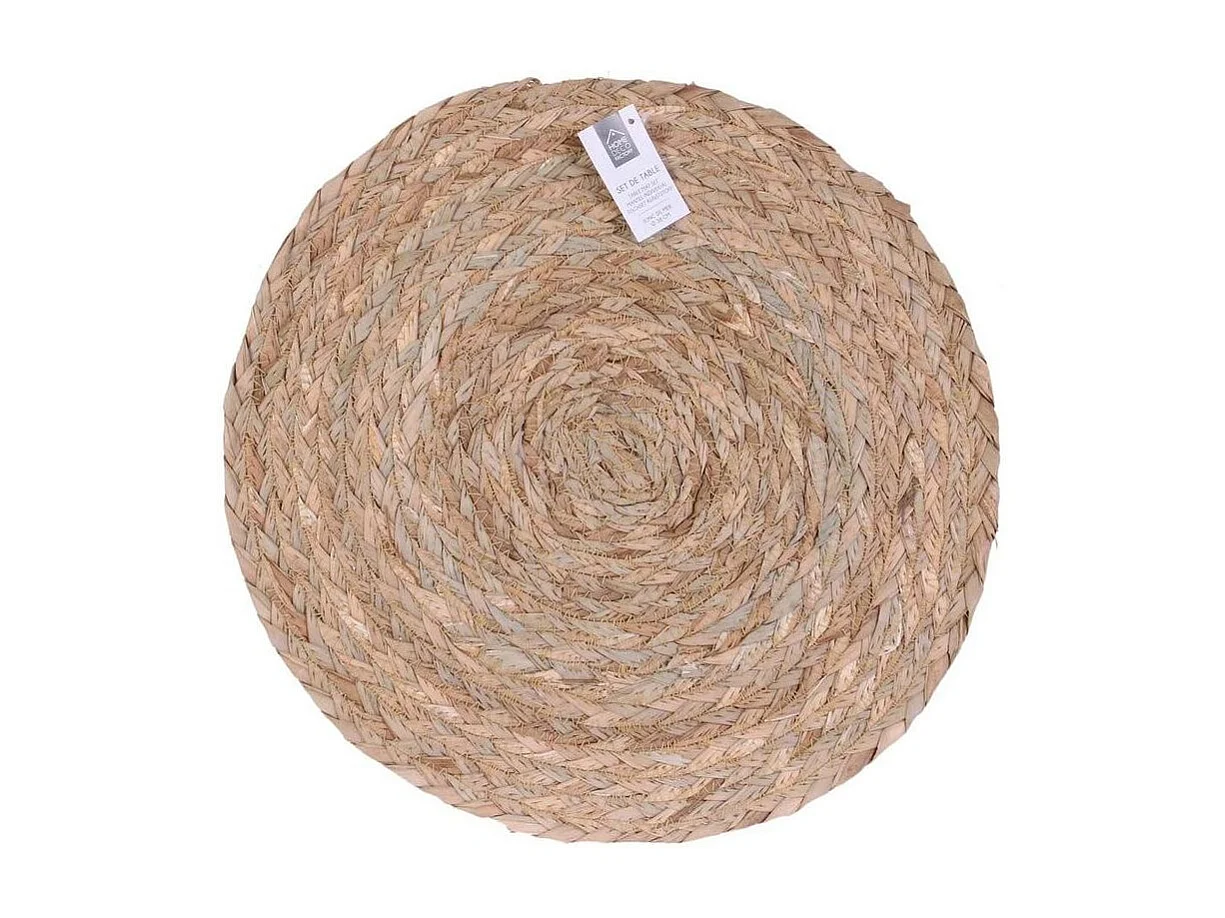 Set de table en jonc de mer tressé Lot de 6