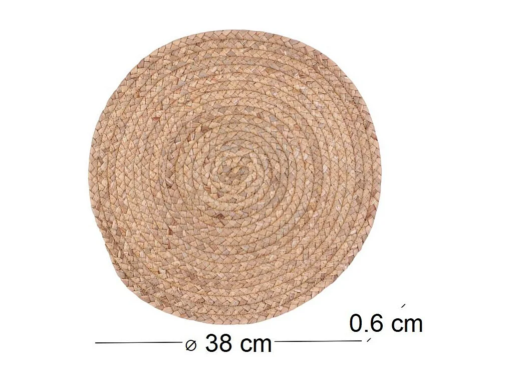 Set de table en jonc de mer tressé Lot de 6