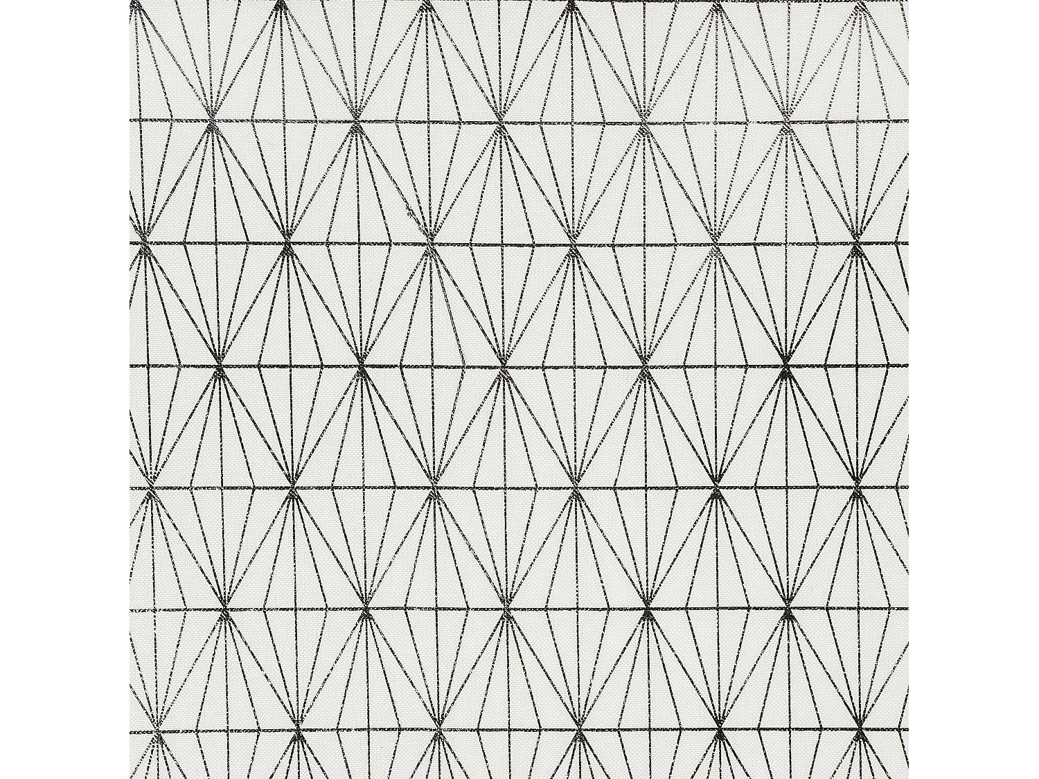 Nappe Motif Geometrique Argente 140x250cm Blanc, Argent