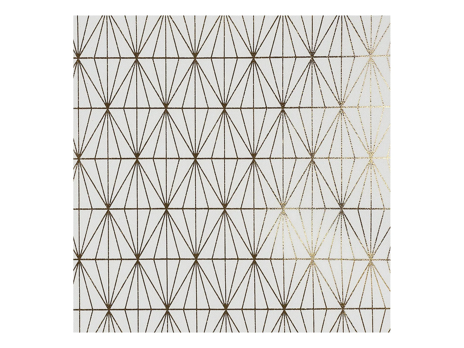 Nappe Motif Geometrique Dore 140x250cm Blanc, Or