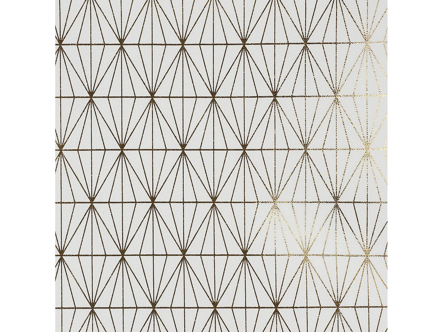 Nappe Motif Geometrique Dore 140x250cm Blanc, Or