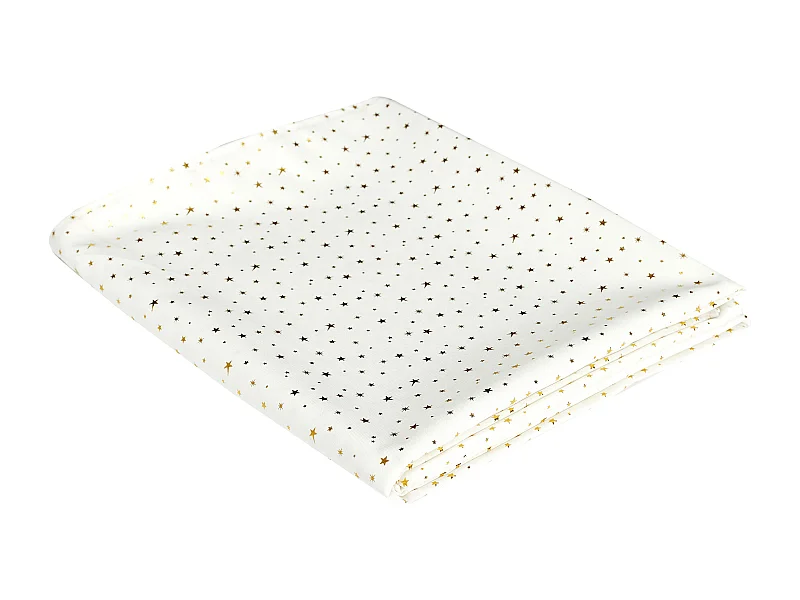 Nappe Motif Etoile Doree 140x250cm