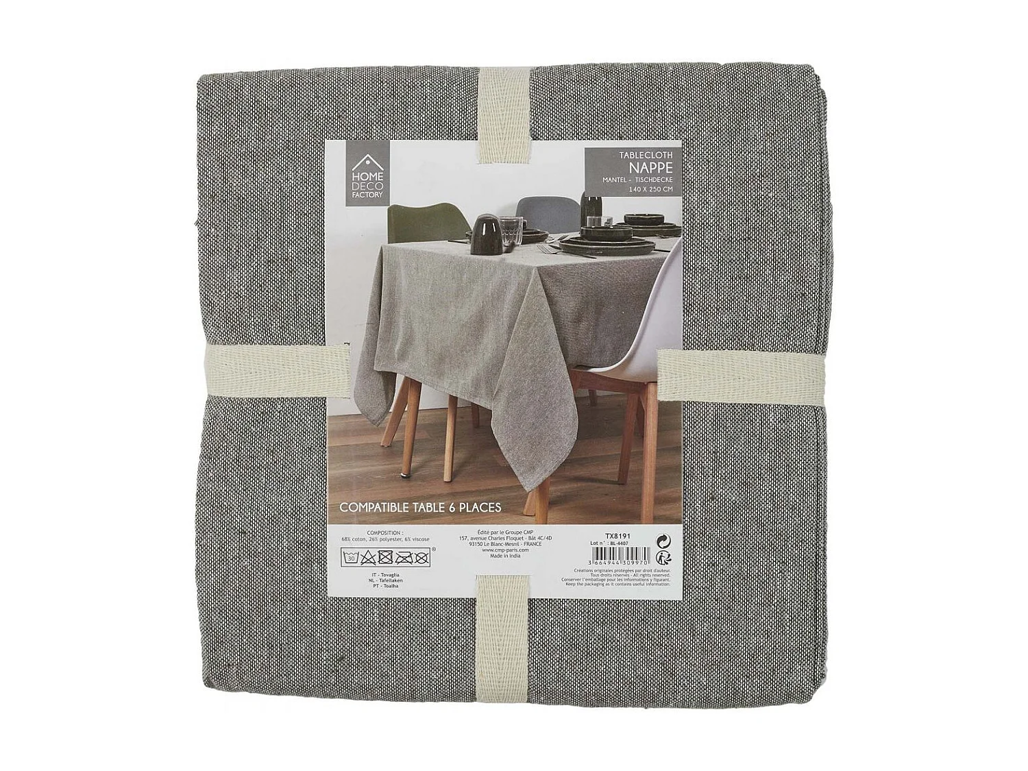 Tovaglia di cotone Charme 140x250 cm