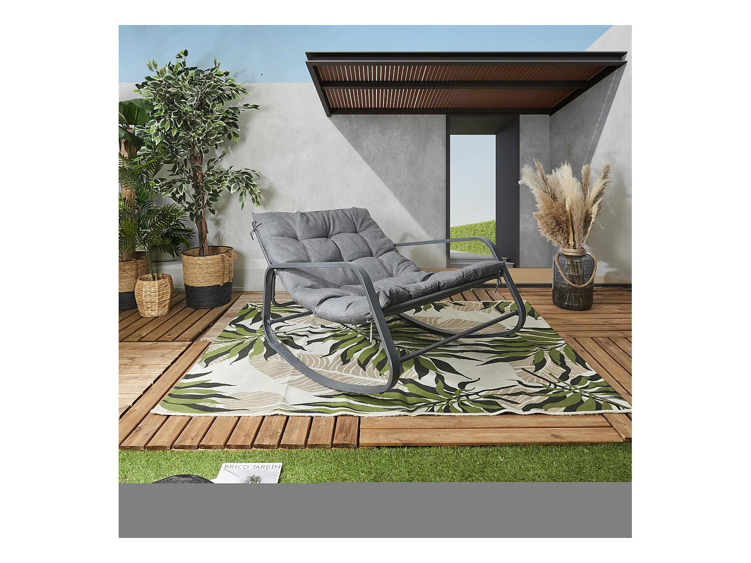 Fauteuil A Bascule Miami Gris