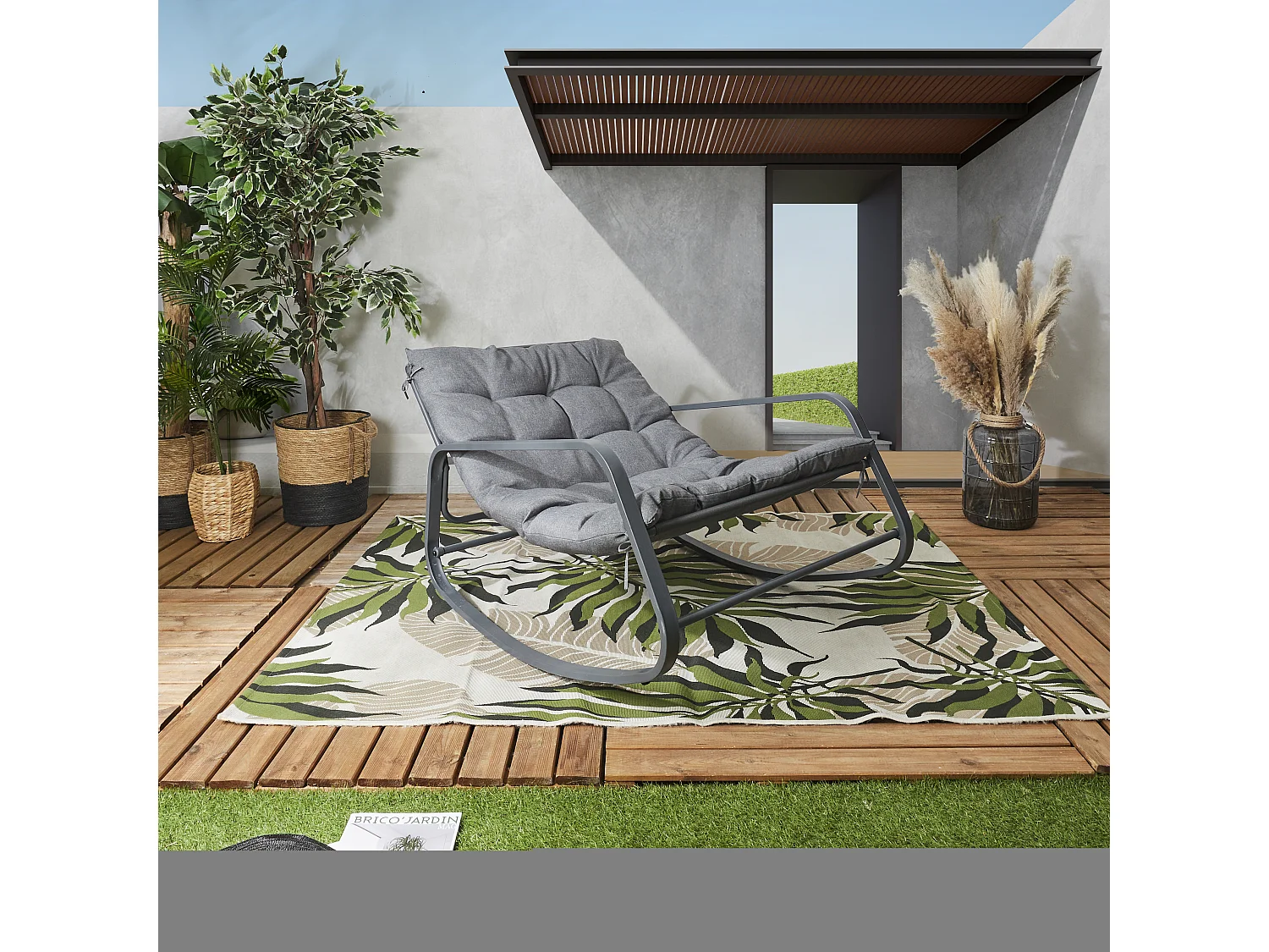 Fauteuil A Bascule Miami Gris