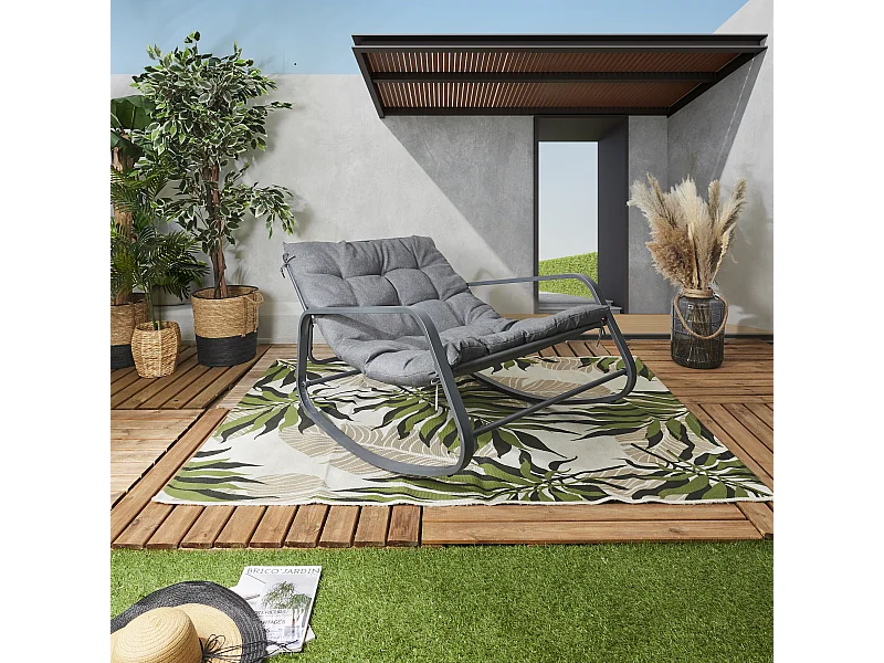 Fauteuil A Bascule Miami Gris