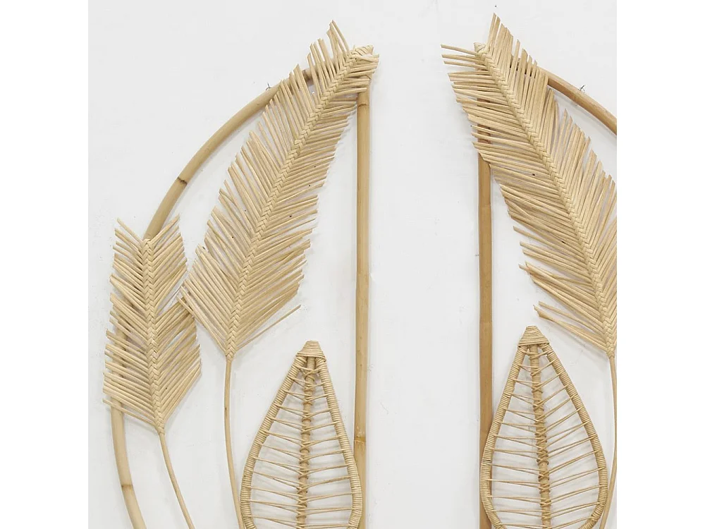 Décor mural en rotin Grande feuille
