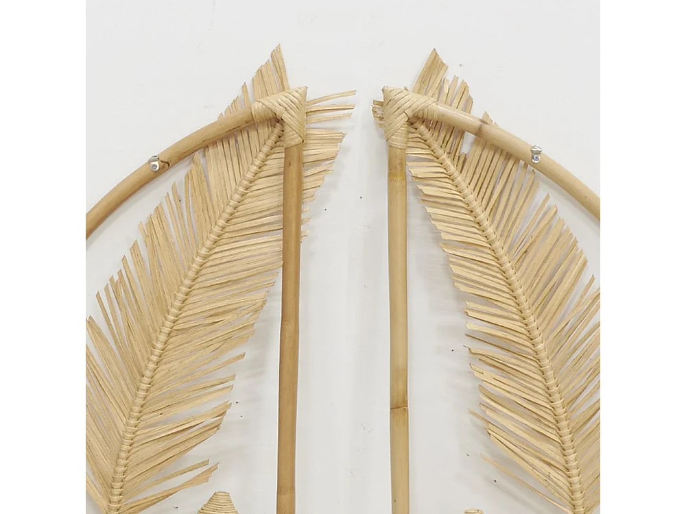 Décor mural en rotin Grande feuille