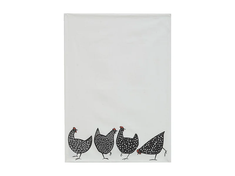 Torchon 100% coton Cocottes