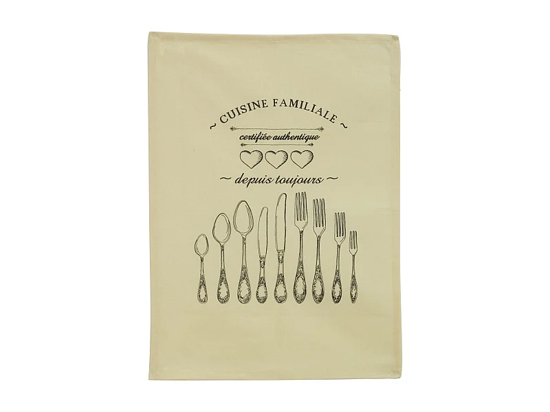 Torchon 100% coton Cuisine familiale