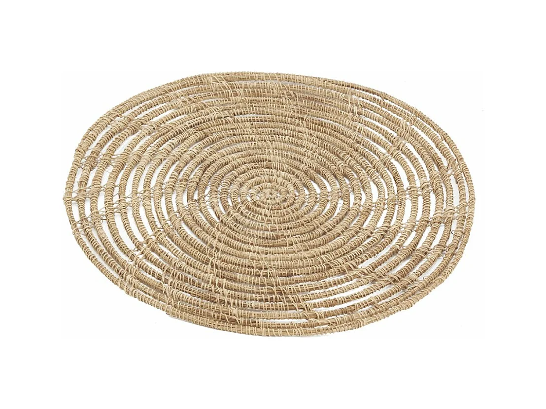 Sets de table ronds en palmier naturel (Lot de 6)