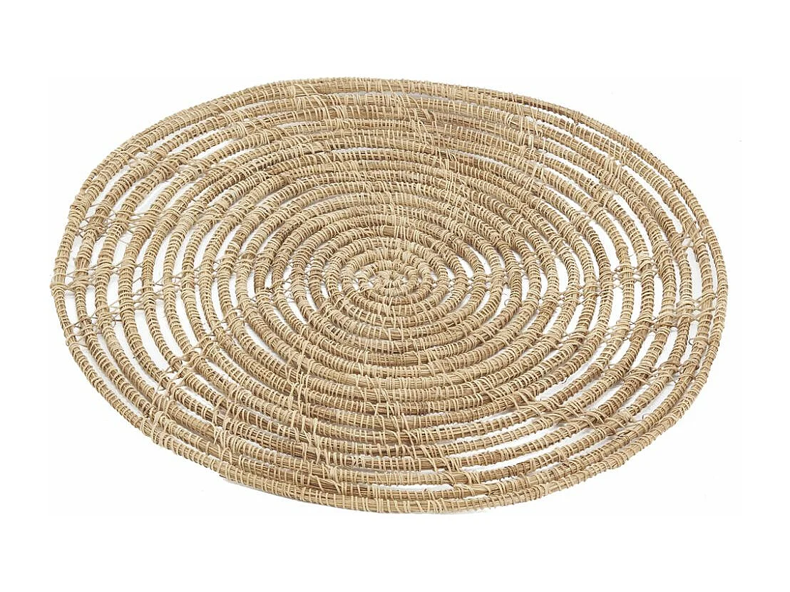 Sets de table ronds en palmier naturel (Lot de 6)