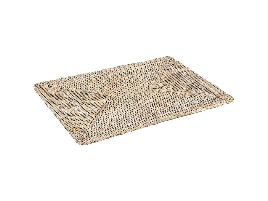 Set de table rectangulaire en rotin