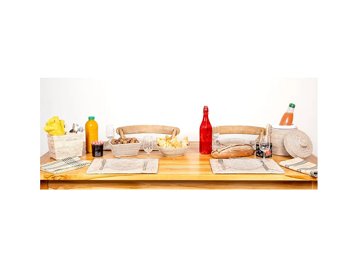 Set de table rectangulaire en rotin