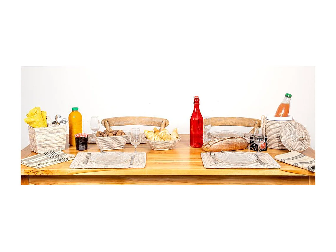 Set de table rectangulaire en rotin