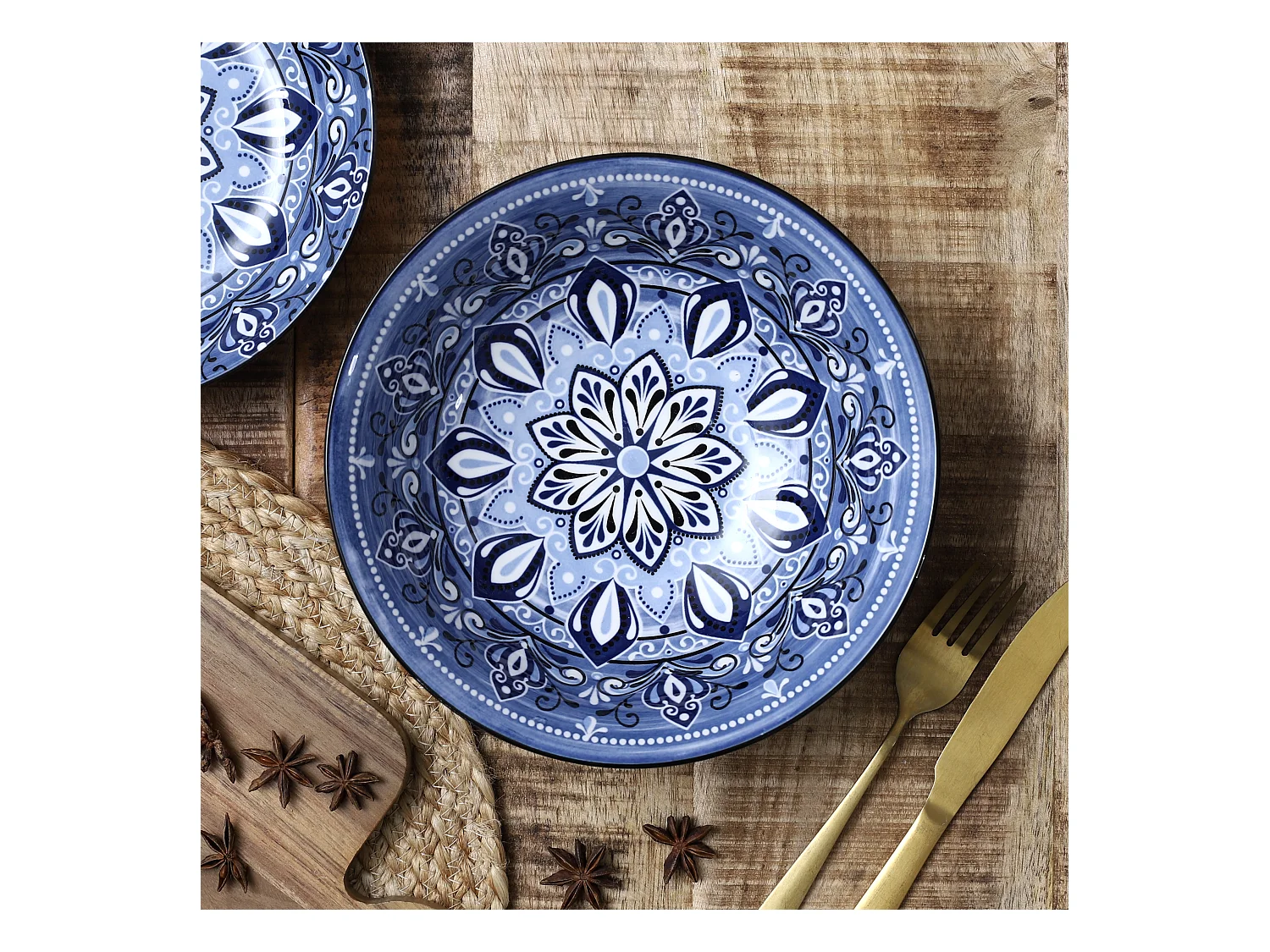 Saladier Jaipur Bleu D21cm A1/m8 Bleu