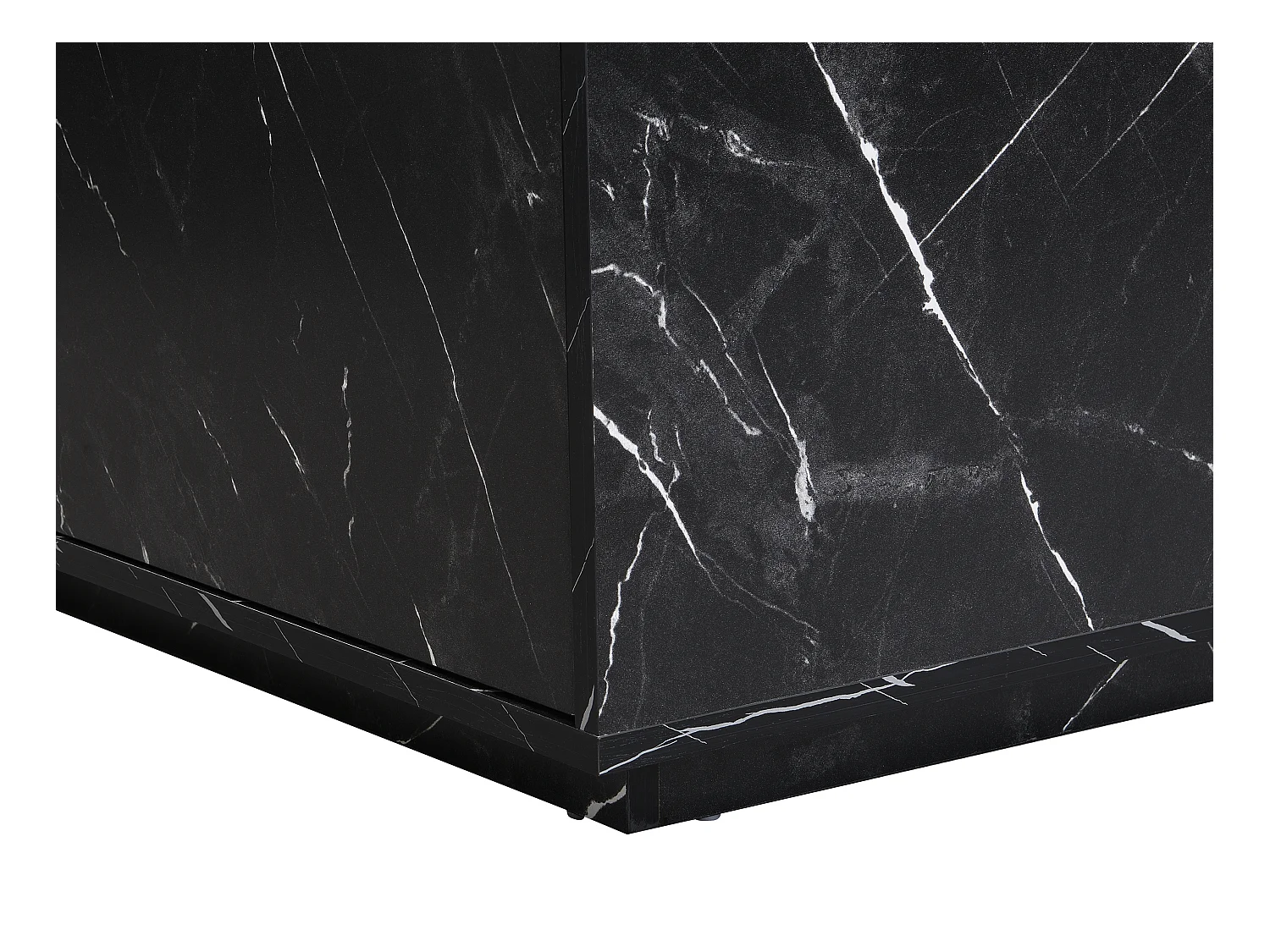 Couchtisch mit 2 Schubladen - MDF - Marmor-Optik Schwarz - ANTRIM von Pascal Morabito