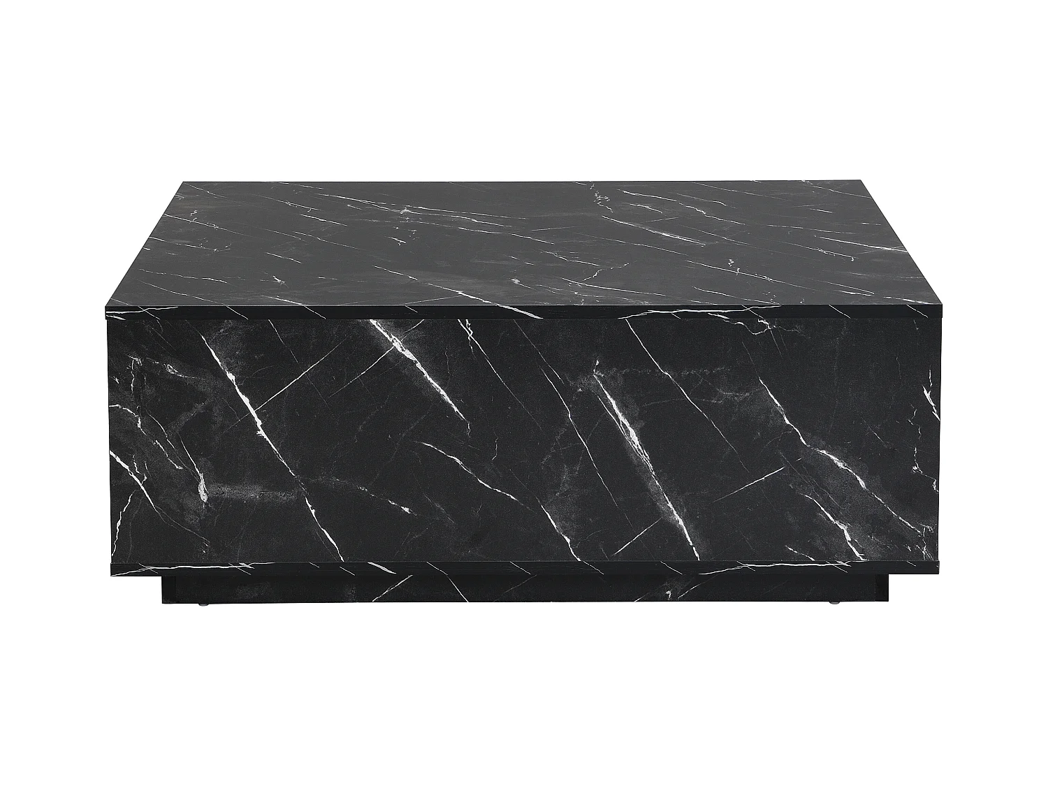 Mesa de centro com 2 gavetas em MDF efeito mármore preto - ANTRIM de Pascal Morabito