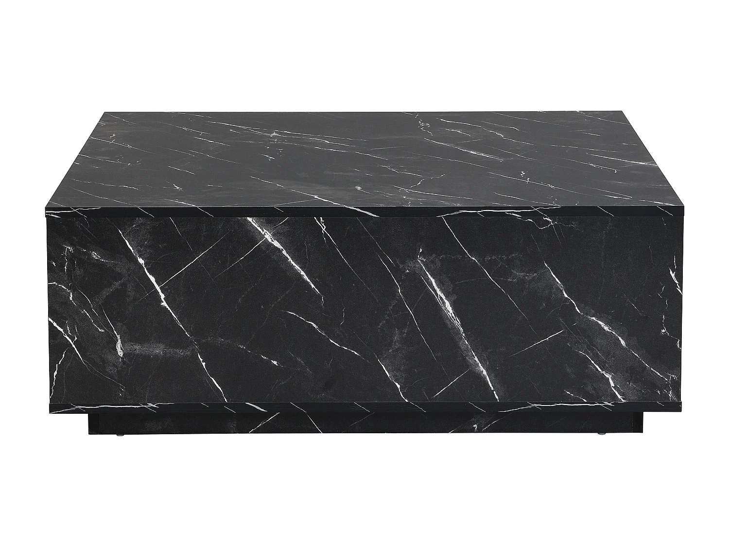 Mesa de centro con 2 cajones de MDF - Efecto mármol negro - ANTRIM de Pascal Morabito