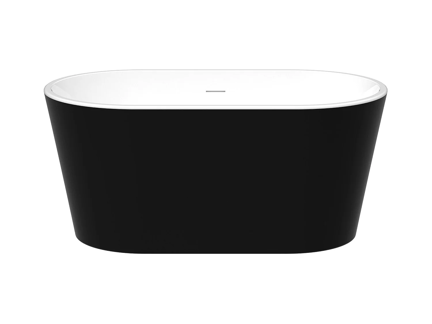 Bañera exenta ovalada - 180L - 130 x 71 x 58 cm - Negra - Acrílica - APOGON