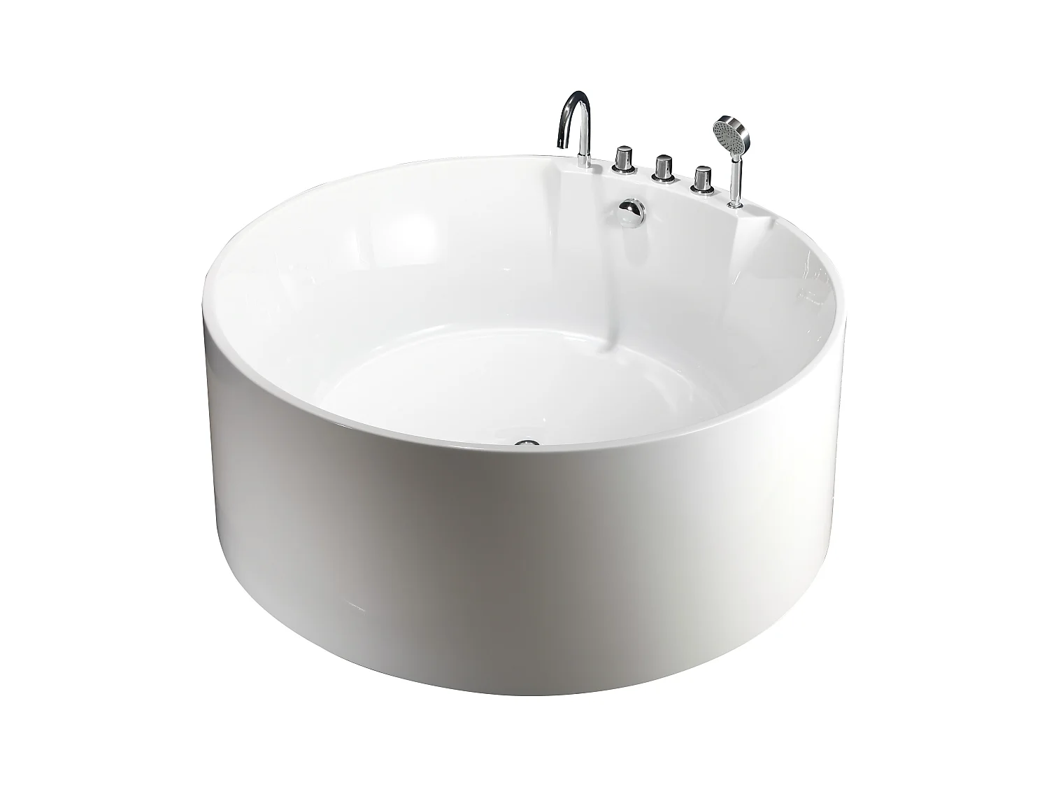 Bañera exenta redonda LINDA con grifo - 150x150x58 cm