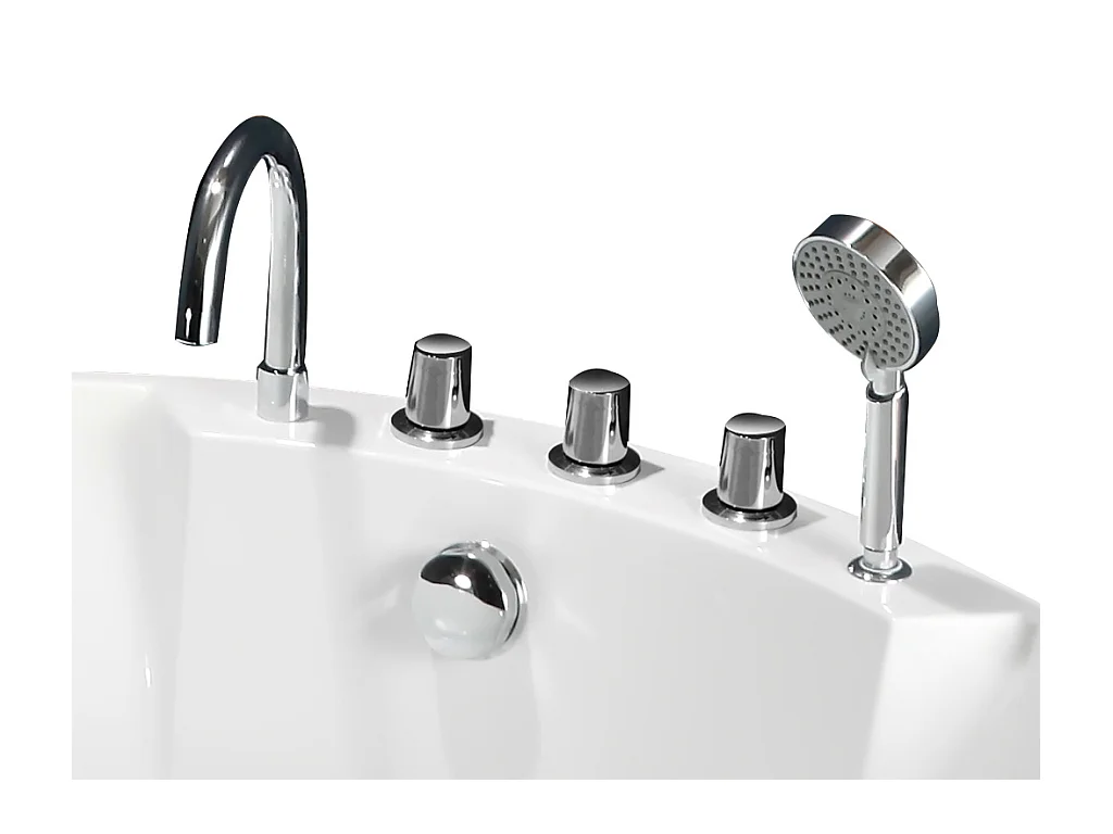 Bañera exenta redonda LINDA con grifo - 150x150x58 cm