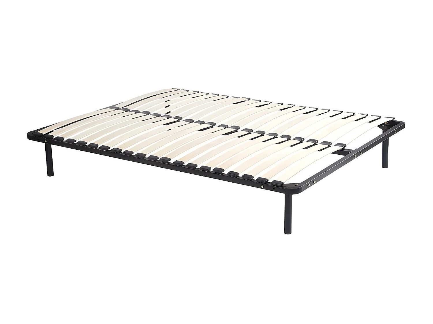 Ensemble 160 x 200 cm cadre à lattes + matelas ressorts et mémoire de forme ép.15cm - WOLKENLOS de YSMÉE