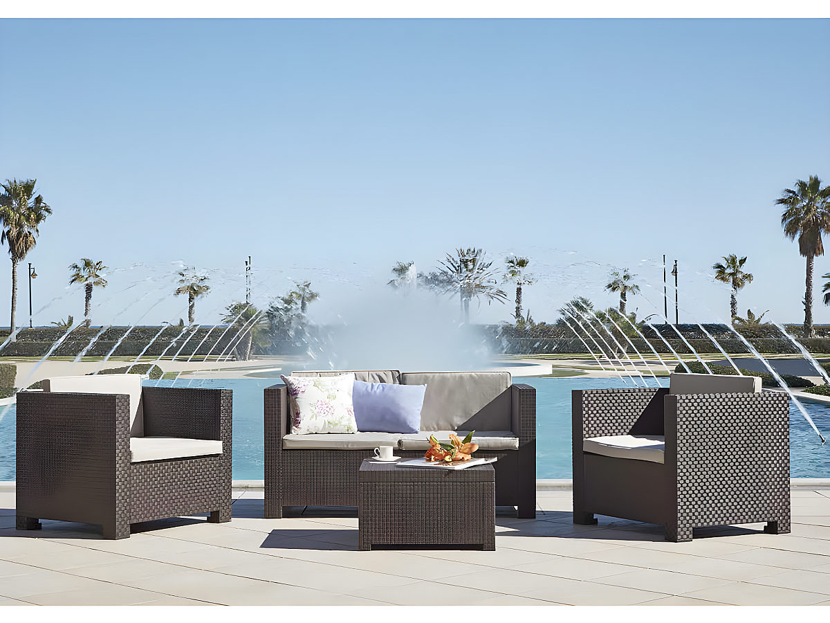 Conjunto de jardín con 2 sillones sofá y mesa SOPHIE II