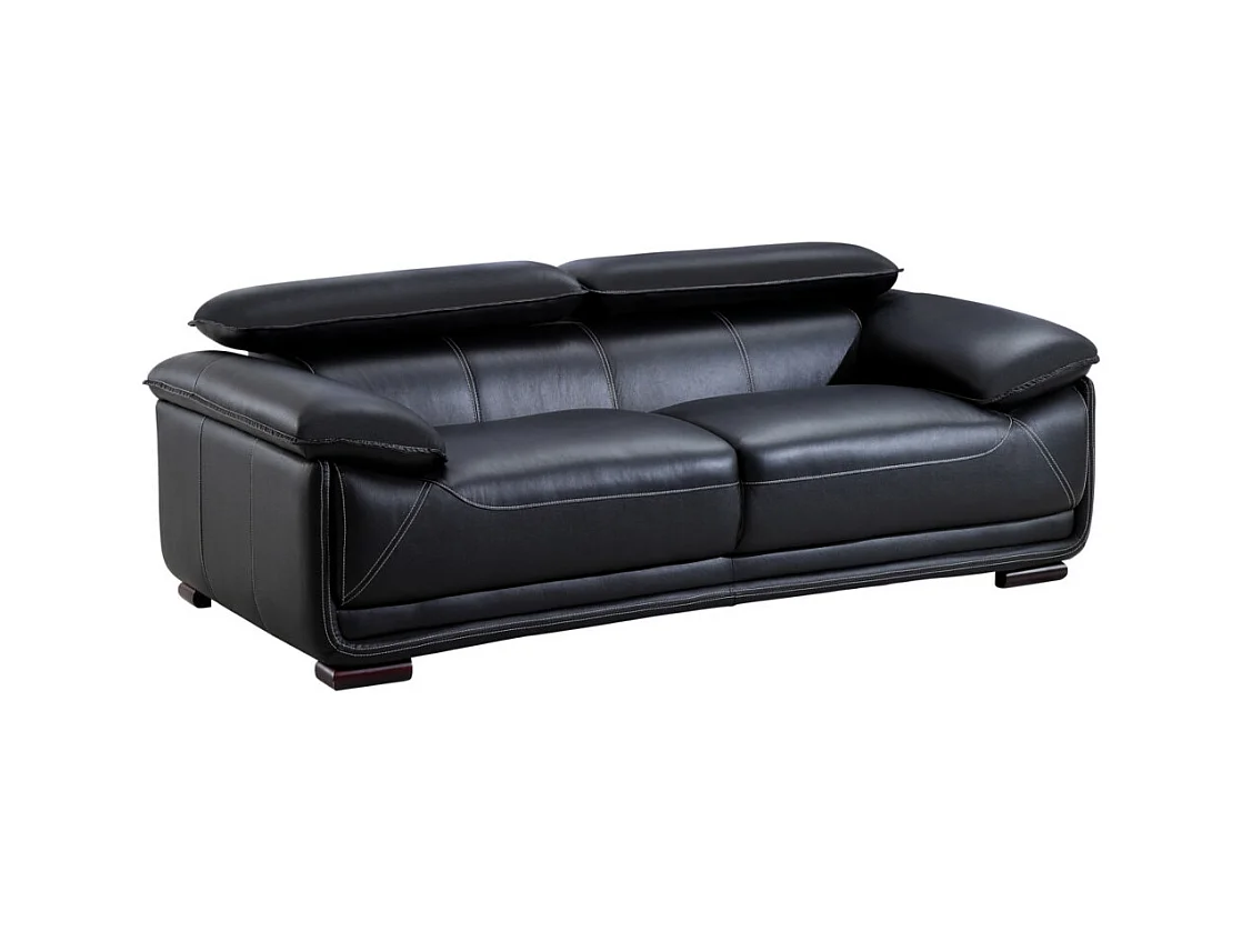 Divano 3+2 posti in pelle Nero - MACELO