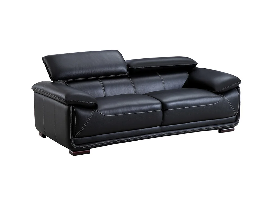 Divano 3+2 posti in pelle Nero - MACELO