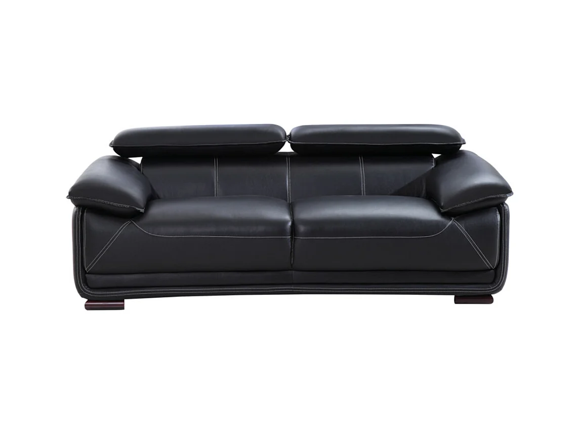 Divano 3+2 posti in pelle Nero - MACELO