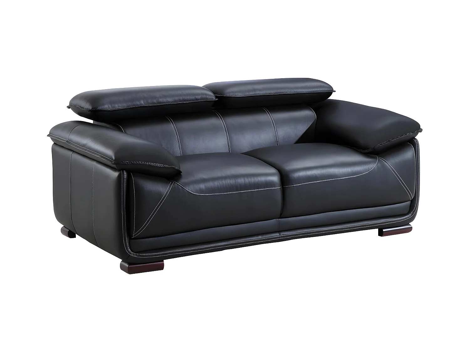 Divano 3+2 posti in pelle Nero - MACELO